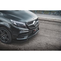 Накладка сплиттер на передний бампер на Mercedes V W447 AMG-Line рестайл